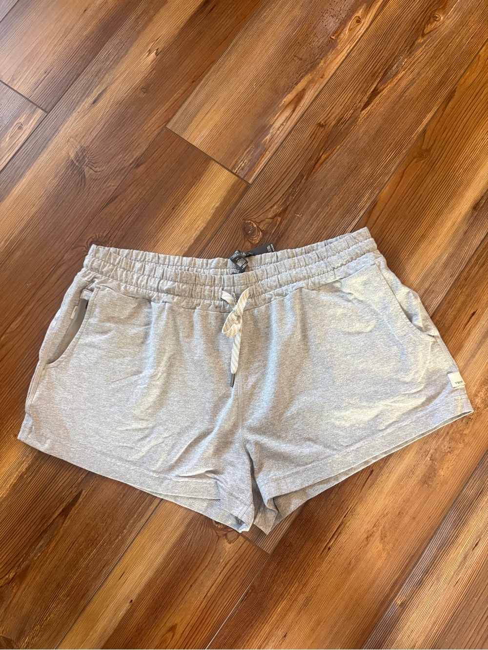 Vuori Heather Gray Athletic Drawstring Shorts